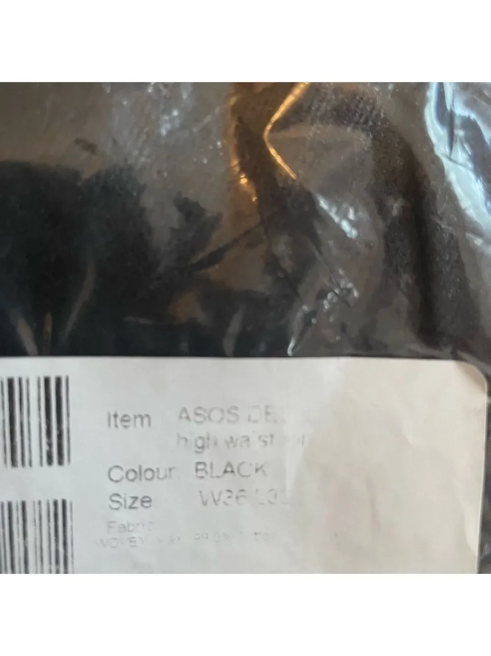 𝅺ASOS shiny denim black jeans